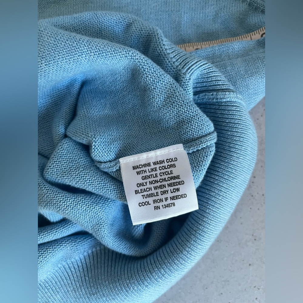 Vineyard Vines Mens XL Cotton Pullover Sweater Blue V-Neck‎ Preppy Classic Knit - Picture 7 of 8
